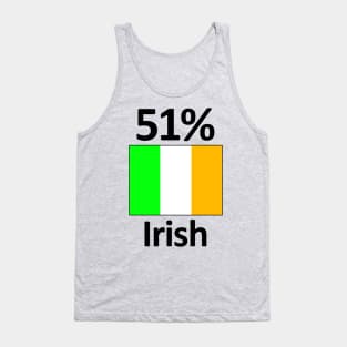 51% Irish Flag Funny Ireland Heritage Tank Top